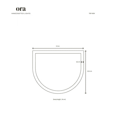 Ceramic wall light CURVE - Brown
